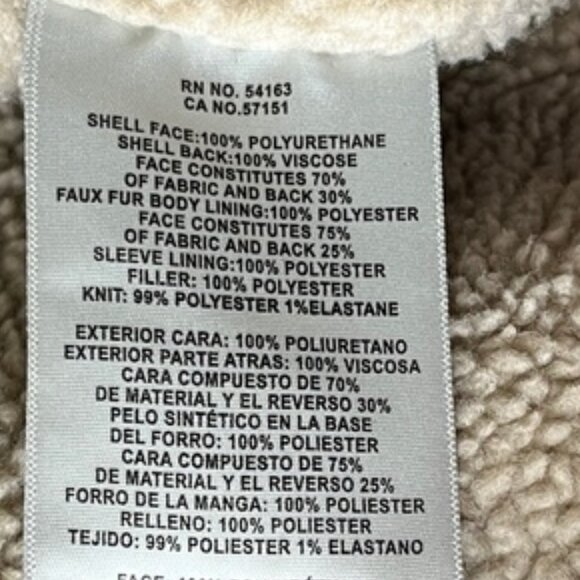 Levi's Men's Sherpa-Lined Faux-Leather Aviator Bomber Jacket - Size Small - Picture 11 of 13